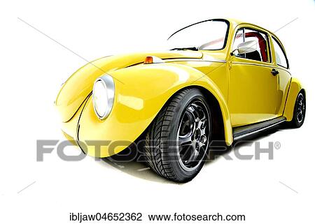 Stock Image - VW Beetle, studio shot, cutout. Fotosearch