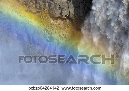 Wasserfall Dettifoss mit Regenbogen, Detailansicht, Island, Europa View Large Photo Image Stock Image - Wasserfall Dettifoss mit Regenbogen, Detailansicht, Island, Europa. Fotosearch