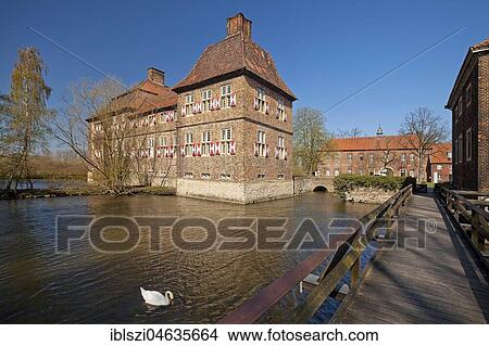 Wasserschloss Oberwerries, Hamm, Ruhr Area, North Rhine-Westphalia, Germany, Europe View Large Photo Image Picture - Wasserschloss Oberwerries, Hamm, Ruhr Area, North Rhine-Westphalia, Germany, Europe. Fotosearch