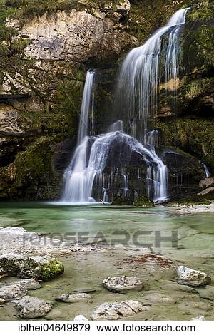 Waterfall Slap Virje, Gljun, Slovenia, Europe View Large Photo Image Stock Photo - Waterfall Slap Virje, Gljun, Slovenia, Europe. Fotosearch