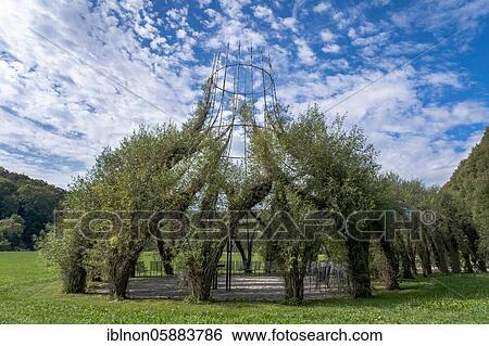 Stock Photograph - Weidenkirche of the Protestant Youth in Bavaria, Pappenheim, Bavaria, Germany, Europe. Fotosearch