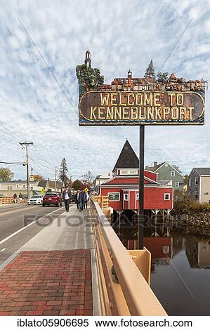 Welcome to Kennebunkport on a bridge, USA, Kennebunkport, Kennebunk River, Maine, York County, New England, United Kingdom, Europe View Large Photo Image Stock Photography - Welcome to Kennebunkport on a bridge, USA, Kennebunkport, Kennebunk River, Maine, York County, New England, United Kingdom, Europe. Fotosearch