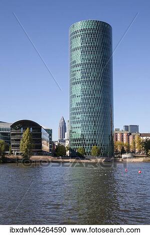 Westhafen Tower, Westhafen, Frankfurt, Hessen, Deutschland, Europa View Large Photo Image Stock Image - Westhafen Tower, Westhafen, Frankfurt, Hessen, Deutschland, Europa. Fotosearch