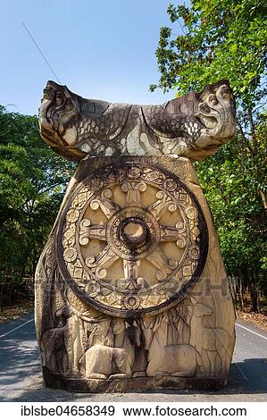 Wheel of life, entrance to Wat Phuttha Nimit Phra Saiyat, Pagoda, Phra Buddha Phukhao, Sahatsakhan District, Kalasin, Isan, Thailand, Asia View Large Photo Image Stock Photo - Wheel of life, entrance to Wat Phuttha Nimit Phra Saiyat, Pagoda, Phra Buddha Phukhao, Sahatsakhan District, Kalasin, Isan, Thailand, Asia. Fotosearch