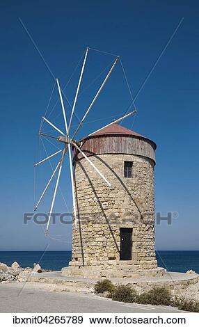 Windmuhlen am Mandraki-Hafen, Rhodos-Stadt, Rhodos, Dodekanes, Griechenland, Europa View Large Photo Image Stock Photo - Windmuhlen am Mandraki-Hafen, Rhodos-Stadt, Rhodos, Dodekanes, Griechenland, Europa. Fotosearch