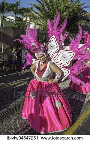 Woman in colorful costume, Carnival, Street carnival, Puerto de la Cruz, Tenerife, Canary Islands, Spain, Europe View Large Photo Image Stock Image - Woman in colorful costume, Carnival, Street carnival, Puerto de la Cruz, Tenerife, Canary Islands, Spain, Europe. Fotosearch