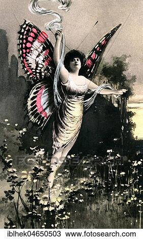 Woman with butterfly wings, 1910s, Germany, Europe View Large Photo Image Stock Image - Woman with butterfly wings, 1910s, Germany, Europe. Fotosearch