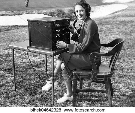 Woman with radio, 1930s, Germany, Europe View Large Photo Image Stock Photo - Woman with radio, 1930s, Germany, Europe. Fotosearch