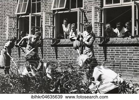Women gardening, 1950s, exact location unknown, Germany, Europe View Large Photo Image Stock Photo - Women gardening, 1950s, exact location unknown, Germany, Europe. Fotosearch