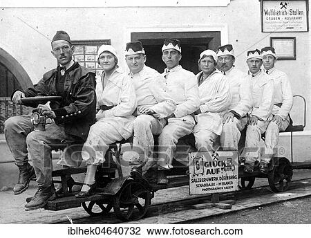 Workers on their way to the mine, approx. 1920s, Dürnberg Salt Mine, Germany, Europe View Large Photo Image Stock Image - Workers on their way to the mine, approx. 1920s, Dürnberg Salt Mine, Germany, Europe. Fotosearch