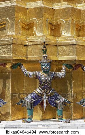 Yaksha figure as caryatide, Wat Phra Kaeo, Ko Ratanakosin, Bangkok, Thailand, Asia View Large Photo Image Picture - Yaksha figure as caryatide, Wat Phra Kaeo, Ko Ratanakosin, Bangkok, Thailand, Asia. Fotosearch