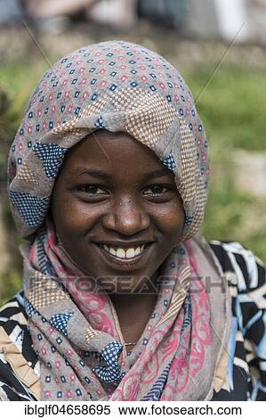 Stock Photography - Young woman, Ari tribe, portrait, Southern Nations Nationalities and Peoples' Region, Ethiopia, Africa. Fotosearch