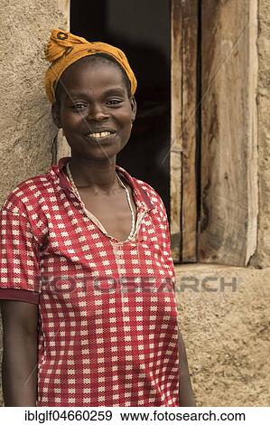 Stock Photo - Young woman, portrait, Ari tribe, Southern Nations Nationalities and Peoples' Region, Ethiopia, Africa. Fotosearch