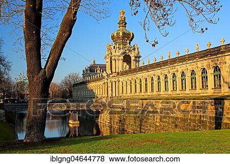 Zwinger Palace with Kronentor and Langgalerie, Dresden, Saxony, Germany, Europe View Large Photo Image Stock Photo - Zwinger Palace with Kronentor and Langgalerie, Dresden, Saxony, Germany, Europe. Fotosearch