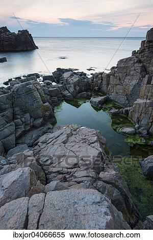 Abendstimmung am Kustenabschnitt Hovs Hallar, Naturschutzgebiet, Bjarehalvon Halbinsel, Bastad, Skane lan, Schweden, Europa View Large Photo Image Stock Photography - Abendstimmung am Kustenabschnitt Hovs Hallar, Naturschutzgebiet, Bjarehalvon Halbinsel, Bastad, Skane lan, Schweden, Europa. Fotosearch
