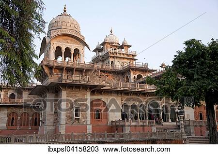 Albert Hall mit Central Museum, Jaipur, Rajasthan, Indien, Asien View Large Photo Image Stock Image - Albert Hall mit Central Museum, Jaipur, Rajasthan, Indien, Asien. Fotosearch