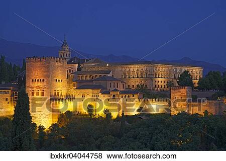 Alhambra, Granada, Andalusien, Spanien, Europa View Large Photo Image Stock Photo - Alhambra, Granada, Andalusien, Spanien, Europa. Fotosearch