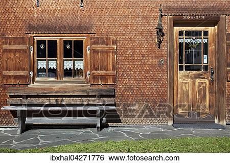 Allgauer Haus, Hausfassade mit Holzschindeln verkleidet, Hinterstein, Allgau, Bayern, Deutschland, Europa View Large Photo Image Stock Photograph - Allgauer Haus, Hausfassade mit Holzschindeln verkleidet, Hinterstein, Allgau, Bayern, Deutschland, Europa. Fotosearch