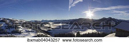 Alpenpanorama in Nachmittagssonne, Hochnebel bedeckt das Tal, Hochbrixen, Brixen im Thale, Tirol, Osterreich, Europa View Large Photo Image Stock Photo - Alpenpanorama in Nachmittagssonne, Hochnebel bedeckt das Tal, Hochbrixen, Brixen im Thale, Tirol, Osterreich, Europa. Fotosearch