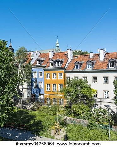 Picture - Alte Hauser, Altstadt, Warschau, Masowien, Polen, Europa. Fotosearch