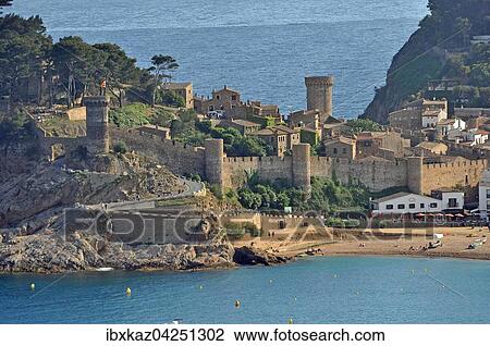 Alte Stadtmauer, Tossa de Mar, Costa Brava, Katalonien, Spanien, Europa View Large Photo Image Stock Image - Alte Stadtmauer, Tossa de Mar, Costa Brava, Katalonien, Spanien, Europa. Fotosearch