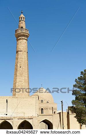 Altes Minarett aus Backstein, Freitagsmoschee Masjed-e Jom??e oder Jame-Moschee, Nain oder Na'in, Zentraliran, Provinz Isfahan, Iran View Large Photo Image Stock Photo - Altes Minarett aus Backstein, Freitagsmoschee Masjed-e Jom??e oder Jame-Moschee, Nain oder Na'in, Zentraliran, Provinz Isfahan, Iran. Fotosearch