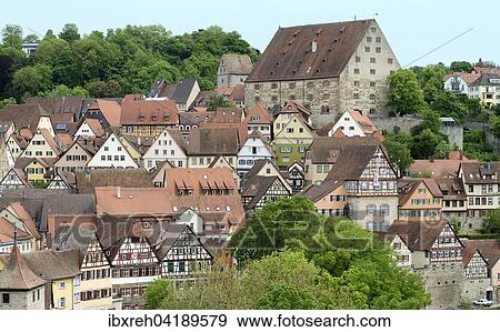 Altstadt, Schwabisch Hall, Baden-Wurttemberg, Deutschland, Europa View Large Photo Image Stock Photo - Altstadt, Schwabisch Hall, Baden-Wurttemberg, Deutschland, Europa. Fotosearch