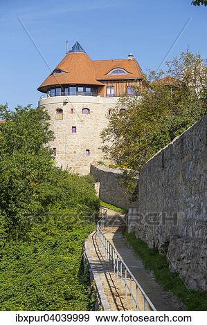 An der alten Stadtmauer, Reymannweg zur Muhlbastei, heute Wohnturm, Bautzen, Sachsen, Deutschland, Europa View Large Photo Image Stock Photo - An der alten Stadtmauer, Reymannweg zur Muhlbastei, heute Wohnturm, Bautzen, Sachsen, Deutschland, Europa. Fotosearch