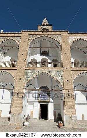 Stock Image - Armenische Apostolische Kirche, Eingang, Bethlehem-Kirche, Jolfa oder Dschulfa-Viertel, Isfahan, Iran. Fotosearch