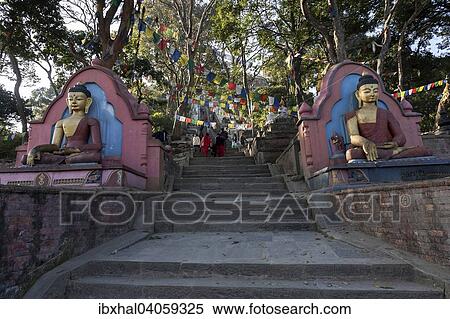 Aufstieg zum Swayambhunath-Stupa, Kathmandu, UNESCO Weltkulturerbe, Nepal, Asien View Large Photo Image Stock Photography - Aufstieg zum Swayambhunath-Stupa, Kathmandu, UNESCO Weltkulturerbe, Nepal, Asien. Fotosearch