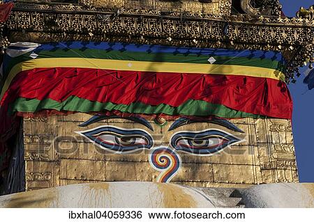 Augen des Buddha, Swayambhunath-Stupa, Kathmandu, UNESCO Weltkulturerbe, Nepal, Asien View Large Photo Image Stock Photograph - Augen des Buddha, Swayambhunath-Stupa, Kathmandu, UNESCO Weltkulturerbe, Nepal, Asien. Fotosearch