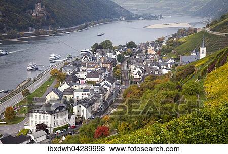 Ausblick auf Assmannshausen und das Rheintal, Rudesheim am Rhein, Oberes Mittelrheintal, UNESCO-Weltkulturerbe, Hessen, Deutschland, Europa View Large Photo Image Stock Photo - Ausblick auf Assmannshausen und das Rheintal, Rudesheim am Rhein, Oberes Mittelrheintal, UNESCO-Weltkulturerbe, Hessen, Deutschland, Europa. Fotosearch