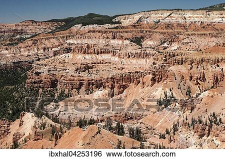 Ausblick auf bizarre Sandsteinerosionen im Amphitheater, Cedar Breaks National Monument, Utah, USA, Nordamerika View Large Photo Image Stock Photograph - Ausblick auf bizarre Sandsteinerosionen im Amphitheater, Cedar Breaks National Monument, Utah, USA, Nordamerika. Fotosearch
