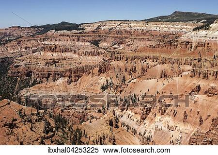 Ausblick auf bizarre Sandsteinerosionen im Amphitheater, Cedar Breaks National Monument, Utah, USA, Nordamerika View Large Photo Image Stock Photography - Ausblick auf bizarre Sandsteinerosionen im Amphitheater, Cedar Breaks National Monument, Utah, USA, Nordamerika. Fotosearch