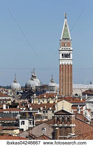 Ausblick auf Dacher mit Markusdom oder San Marco und Campanile, Venedig, Venetien, Italien, Europa View Large Photo Image Stock Photo - Ausblick auf Dacher mit Markusdom oder San Marco und Campanile, Venedig, Venetien, Italien, Europa. Fotosearch