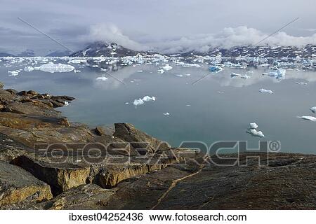 Ausblick auf den Johan Petersen Fjord, Kalaallit Nunaat, Ostgronland, Gronland, Nordamerika View Large Photo Image Stock Photograph - Ausblick auf den Johan Petersen Fjord, Kalaallit Nunaat, Ostgronland, Gronland, Nordamerika. Fotosearch