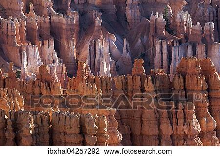Ausblick auf farbige Gesteinsformationen, Hoodoos, Morgenlicht, Bryce Canyon Nationalpark, Utah, USA, Nordamerika View Large Photo Image Stock Image - Ausblick auf farbige Gesteinsformationen, Hoodoos, Morgenlicht, Bryce Canyon Nationalpark, Utah, USA, Nordamerika. Fotosearch