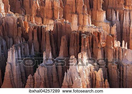 Ausblick auf farbige Gesteinsformationen, Hoodoos, Morgenlicht, Bryce Canyon Nationalpark, Utah, USA, Nordamerika View Large Photo Image Stock Photo - Ausblick auf farbige Gesteinsformationen, Hoodoos, Morgenlicht, Bryce Canyon Nationalpark, Utah, USA, Nordamerika. Fotosearch