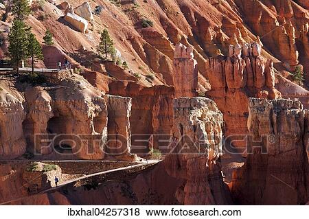 Ausblick auf farbige Gesteinsformationen, Hoodoos, Morgenlicht, Bryce Canyon Nationalpark, Utah, USA, Nordamerika View Large Photo Image Stock Photo - Ausblick auf farbige Gesteinsformationen, Hoodoos, Morgenlicht, Bryce Canyon Nationalpark, Utah, USA, Nordamerika. Fotosearch
