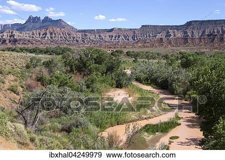 Ausblick in das Tal des Virgin River, hinten links Eagle Crags West, Nahe Grafton, Utah, USA, Nordamerika View Large Photo Image Stock Photo - Ausblick in das Tal des Virgin River, hinten links Eagle Crags West, Nahe Grafton, Utah, USA, Nordamerika. Fotosearch