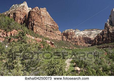 Ausblick in den Zion Canyon und North Fork Virgin River, Emerald Pools Trail, Zion Nationalpark, Utah, USA, Nordamerika View Large Photo Image Stock Image - Ausblick in den Zion Canyon und North Fork Virgin River, Emerald Pools Trail, Zion Nationalpark, Utah, USA, Nordamerika. Fotosearch