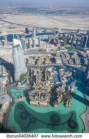 Ausblick vom Burj Khalifa, Dubai, Emirat Dubai, Vereinigte Arabische Emirate, Asien View Large Photo Image Stock Photo - Ausblick vom Burj Khalifa, Dubai, Emirat Dubai, Vereinigte Arabische Emirate, Asien. Fotosearch