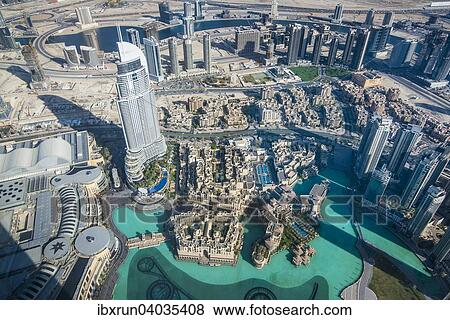 Ausblick vom Burj Khalifa, Dubai, Emirat Dubai, Vereinigte Arabische Emirate, Asien View Large Photo Image Stock Photo - Ausblick vom Burj Khalifa, Dubai, Emirat Dubai, Vereinigte Arabische Emirate, Asien. Fotosearch