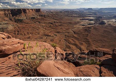 Ausblick vom Green River Overlook auf Erosionslandschaft, Canyons, Island of the Sky, Canyonlands-Nationalpark, Utah, USA, Nordamerika View Large Photo Image Stock Image - Ausblick vom Green River Overlook auf Erosionslandschaft, Canyons, Island of the Sky, Canyonlands-Nationalpark, Utah, USA, Nordamerika. Fotosearch