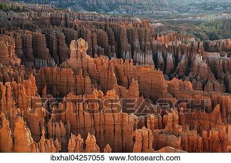 Ausblick vom Inspiration Point in das Amphitheater mit farbigen Gesteinsformationen, Hoodoos, Morgenlicht, Bryce Canyon Nationalpark, Utah, USA, Nordamerika View Large Photo Image Stock Photography - Ausblick vom Inspiration Point in das Amphitheater mit farbigen Gesteinsformationen, Hoodoos, Morgenlicht, Bryce Canyon Nationalpark, Utah, USA, Nordamerika. Fotosearch