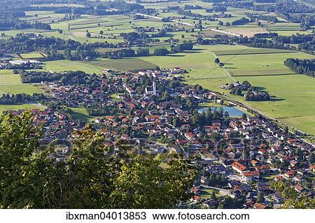Ausblick vom Petersberg uber Flintsbach am Inn, Oberbayern, Bayern, Deutschland, Europa View Large Photo Image Stock Image - Ausblick vom Petersberg uber Flintsbach am Inn, Oberbayern, Bayern, Deutschland, Europa. Fotosearch