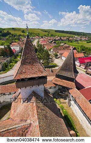 Ausblick von der siebenburgisch-sachsischen Kirchenburg Homorod, UNESCO Weltkulturerbe, Homorod, Rumanien, Europa View Large Photo Image Picture - Ausblick von der siebenburgisch-sachsischen Kirchenburg Homorod, UNESCO Weltkulturerbe, Homorod, Rumanien, Europa. Fotosearch