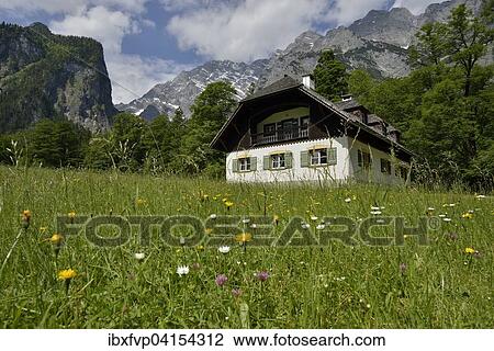 Bauernhaus vor der Ostwand des Watzmann, St. Bartholoma, Oberbayern, Bayern, Deutschland, Europa View Large Photo Image Stock Image - Bauernhaus vor der Ostwand des Watzmann, St. Bartholoma, Oberbayern, Bayern, Deutschland, Europa. Fotosearch