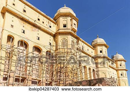Baugerust, Fort Amber, Jaipur, Rajasthan, Indien, Asien View Large Photo Image Stock Image - Baugerust, Fort Amber, Jaipur, Rajasthan, Indien, Asien. Fotosearch