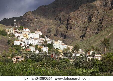 Bergdorf La Calera, Valle Gran Rey, La Gomera, Kanarische Inseln, Spanien, Europa View Large Photo Image Picture - Bergdorf La Calera, Valle Gran Rey, La Gomera, Kanarische Inseln, Spanien, Europa. Fotosearch
